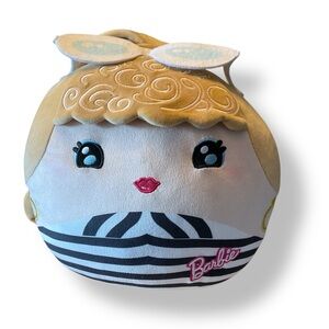 Mattel Cuutopia Barbie Squishy Stuffed Animal Pillow 50s Ponytail Soft Plush 10”